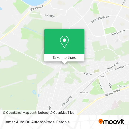 Карта Inmar Auto Oü Autotöökoda