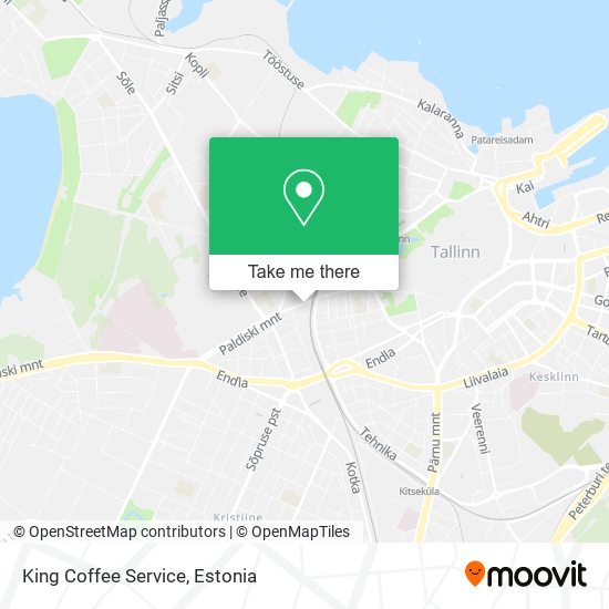 King Coffee Service map