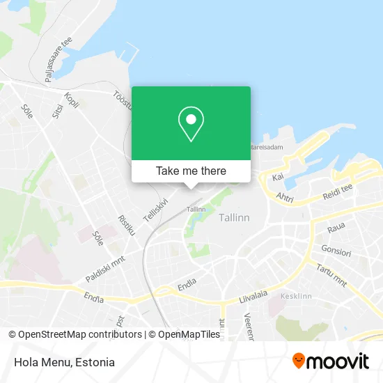 Карта Hola Menu