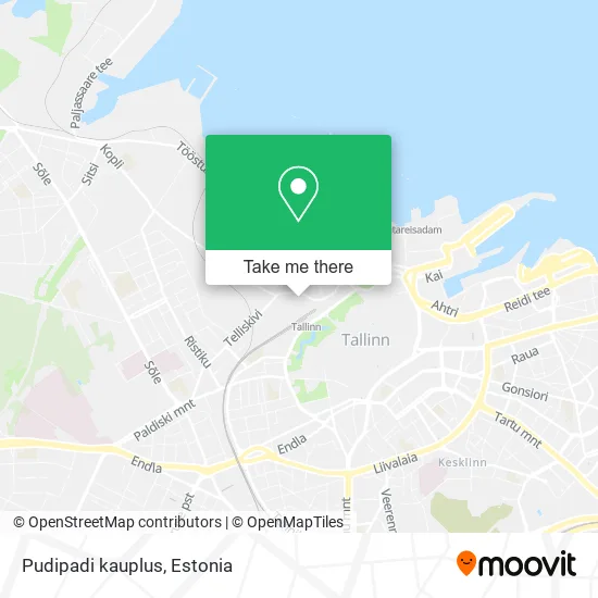 Карта Pudipadi kauplus