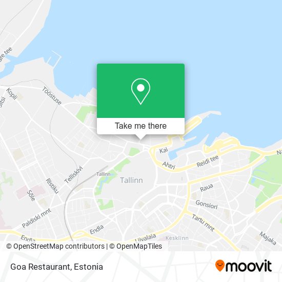 Goa Restaurant map