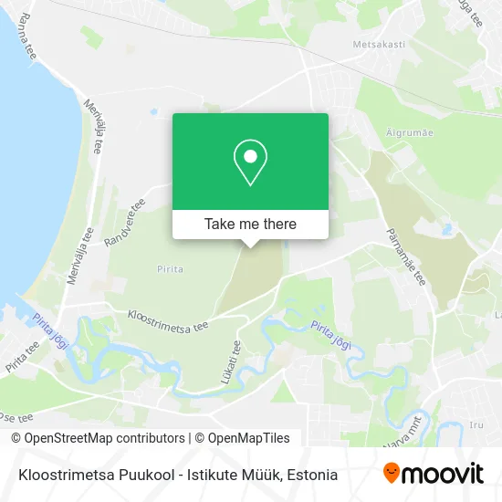 Карта Kloostrimetsa Puukool - Istikute Müük