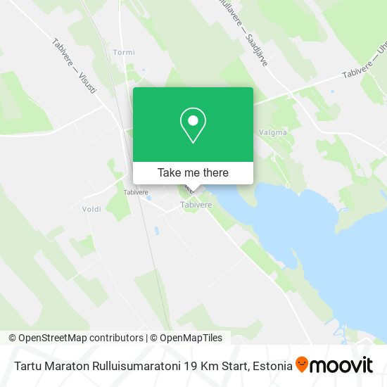 Карта Tartu Maraton Rulluisumaratoni 19 Km Start