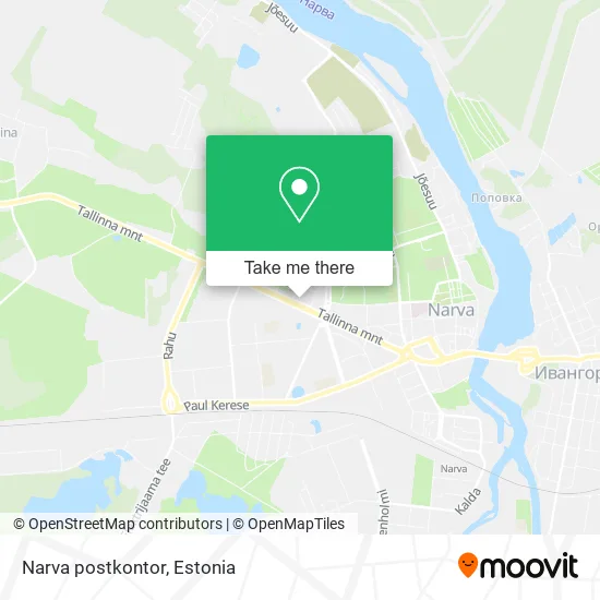 Narva postkontor map