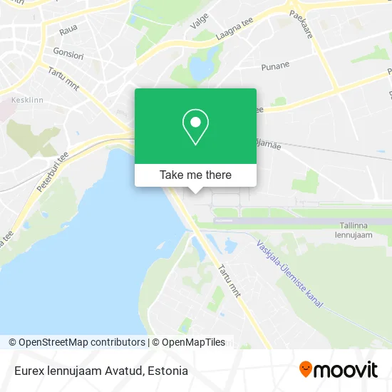 Карта Eurex lennujaam Avatud