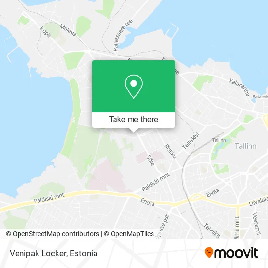 Карта Venipak Locker