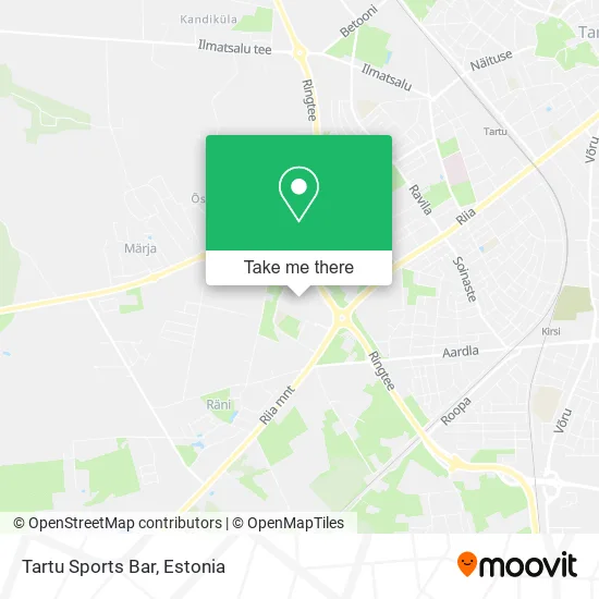 Карта Tartu Sports Bar