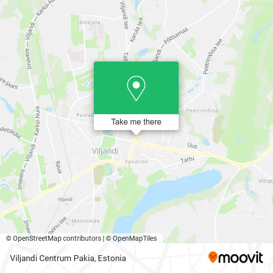 Карта Viljandi Centrum Pakia