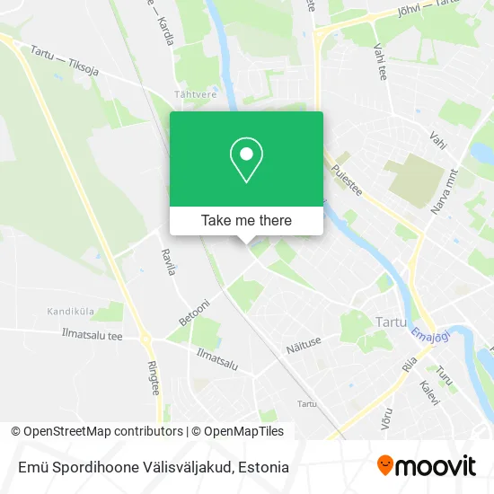 Карта Emü Spordihoone Välisväljakud