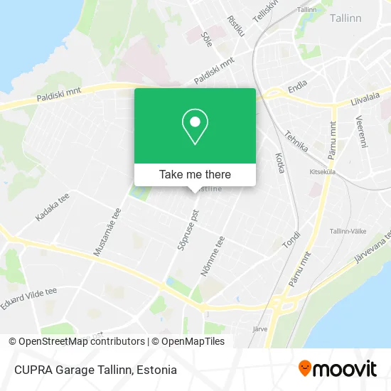 Карта CUPRA Garage Tallinn