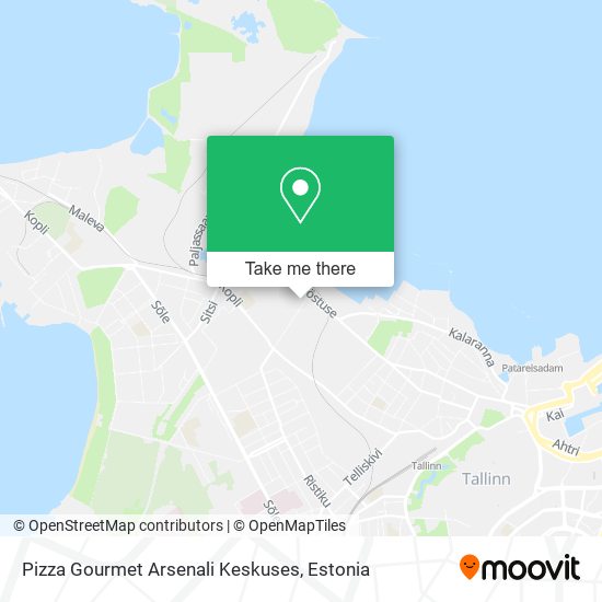 Карта Pizza Gourmet Arsenali Keskuses