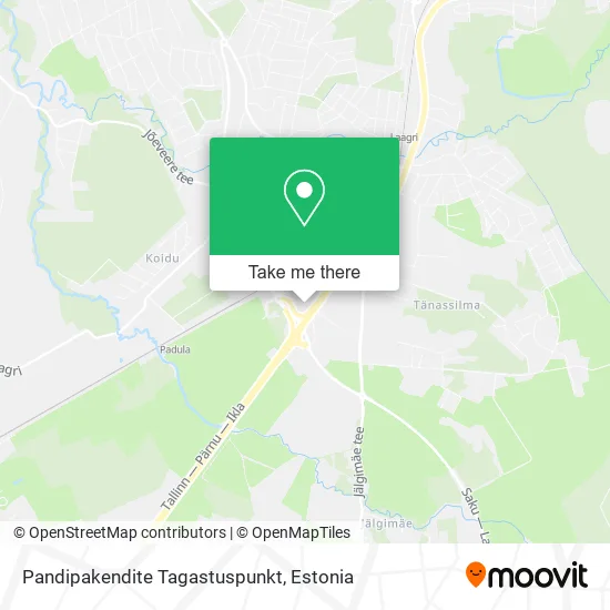 Карта Pandipakendite Tagastuspunkt