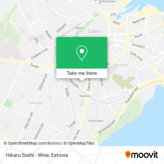 Hikaru Sushi - Wine map