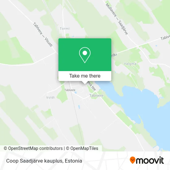 Карта Coop Saadjärve kauplus