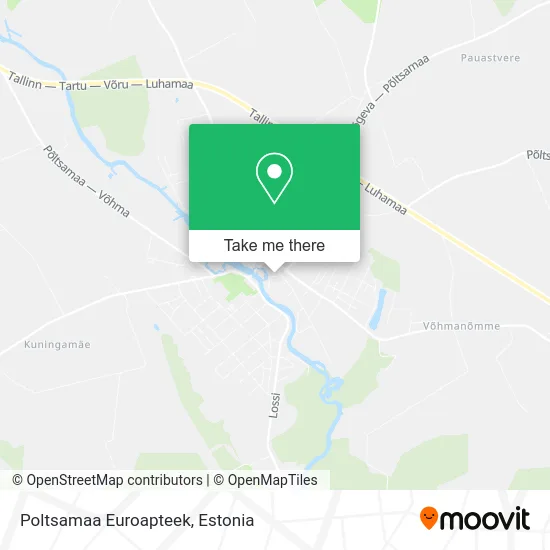 Карта Poltsamaa Euroapteek