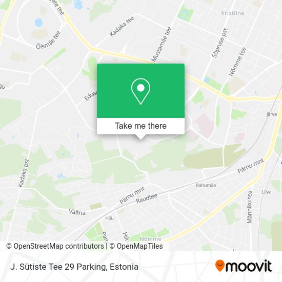 J. Sütiste Tee 29 Parking map