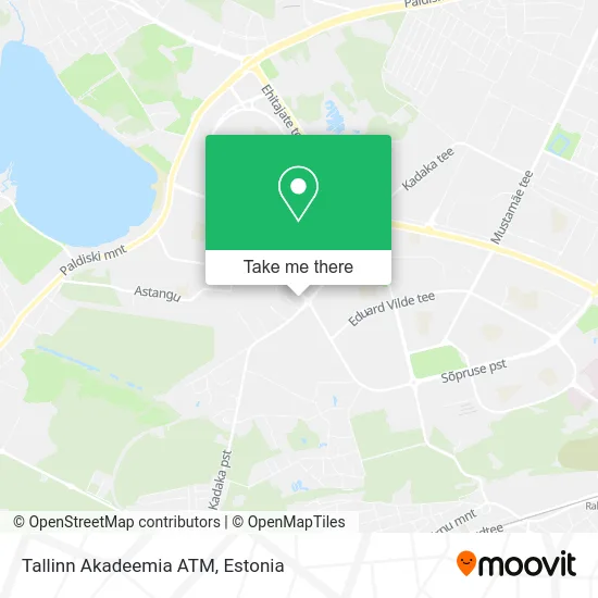 Карта Tallinn Akadeemia ATM