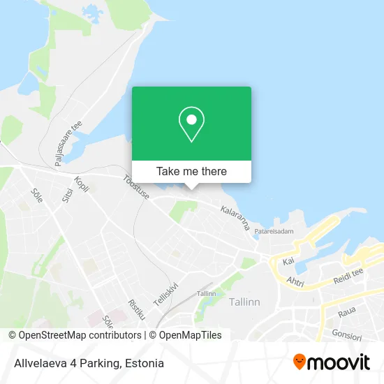 Карта Allvelaeva 4 Parking