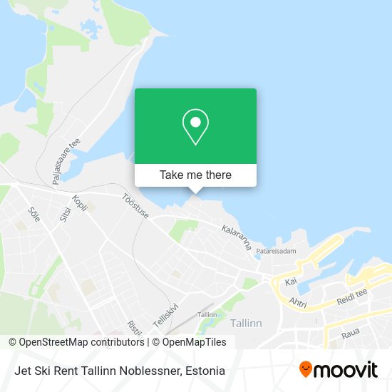 Jet Ski Rent Tallinn Noblessner map