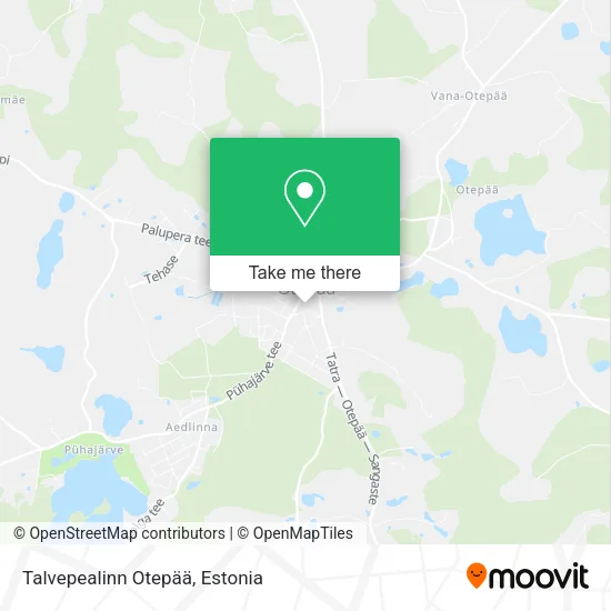 Talvepealinn Otepää map
