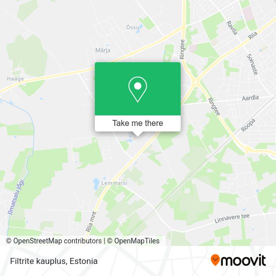 Карта Filtrite kauplus