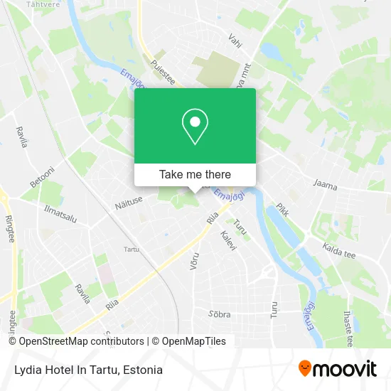 Lydia Hotel In Tartu map
