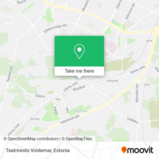 Карта Teatriresto Voldemar