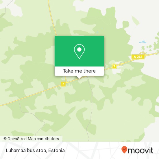 Luhamaa bus stop map