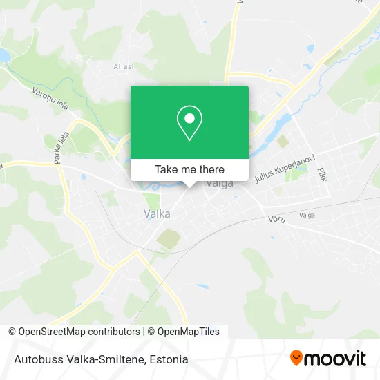 Карта Autobuss Valka-Smiltene