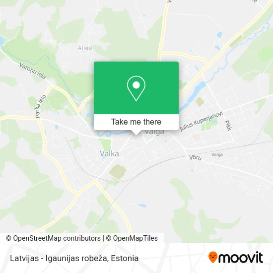 Карта Latvijas - Igaunijas robeža