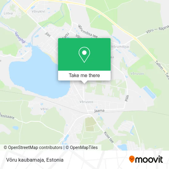 Карта Võru kaubamaja
