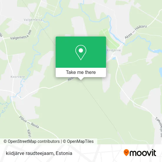 Карта kiidjärve raudteejaam