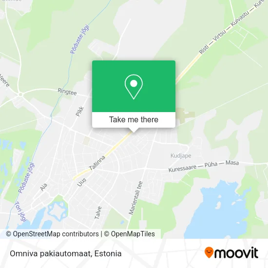 Карта Omniva pakiautomaat