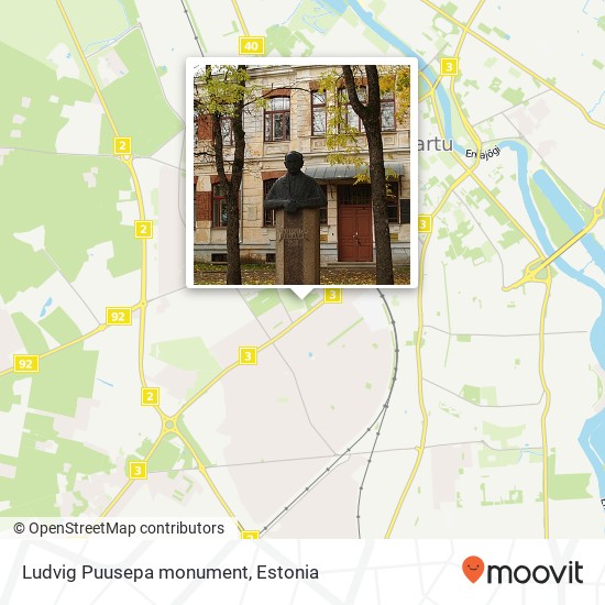 Ludvig Puusepa monument map