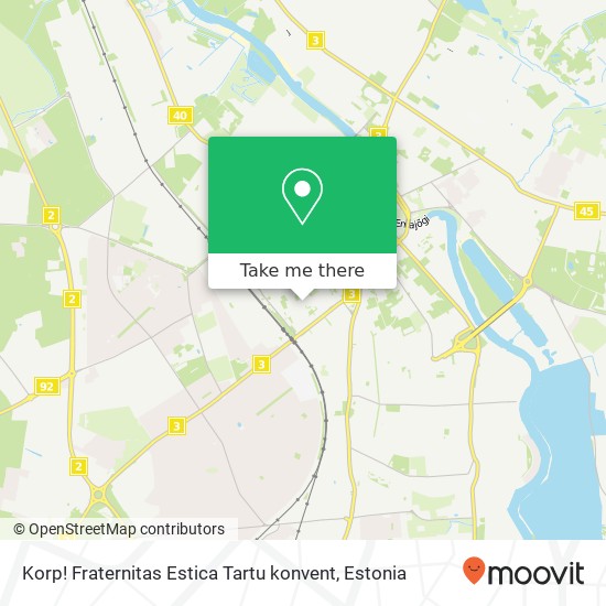 Korp! Fraternitas Estica Tartu konvent map