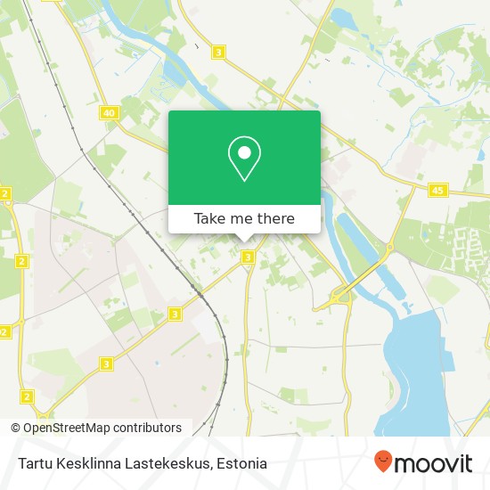 Tartu Kesklinna Lastekeskus map