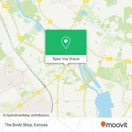 The Body Shop map