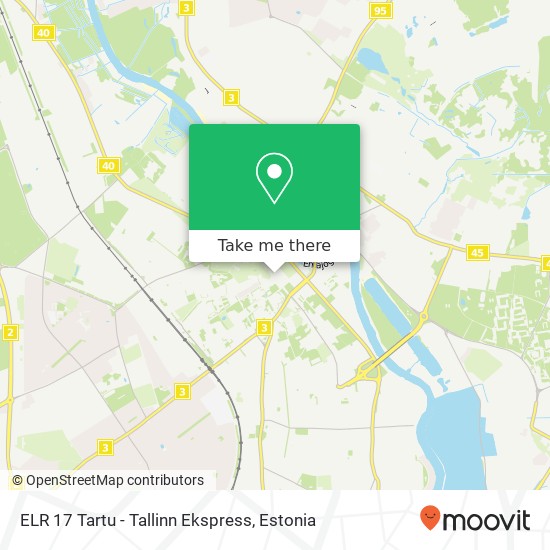 ELR 17 Tartu - Tallinn Ekspress map