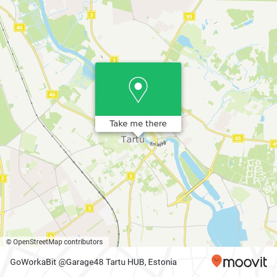 GoWorkaBit @Garage48 Tartu HUB map