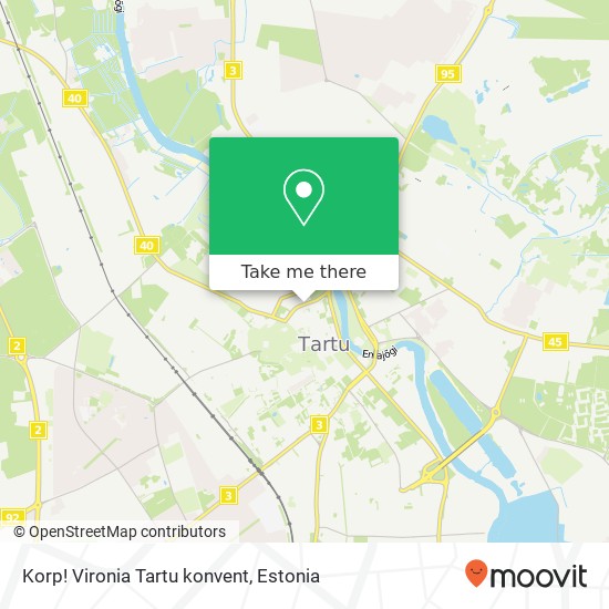 Korp! Vironia Tartu konvent map