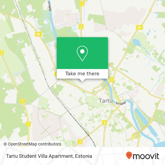 Tartu Student Villa Apartment map