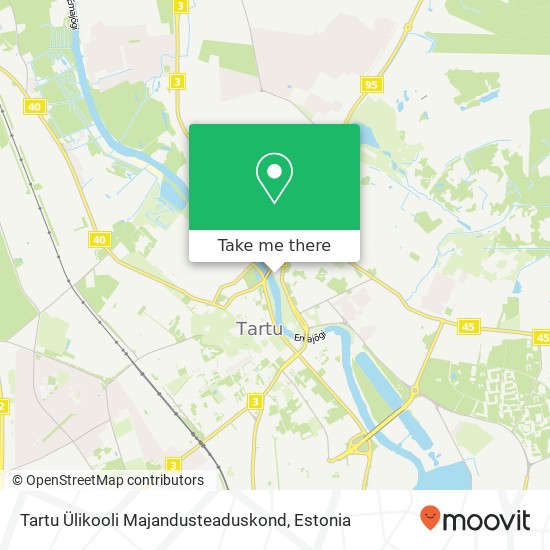 Карта Tartu Ülikooli Majandusteaduskond