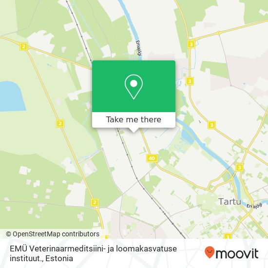 EMÜ Veterinaarmeditsiini- ja loomakasvatuse instituut. map