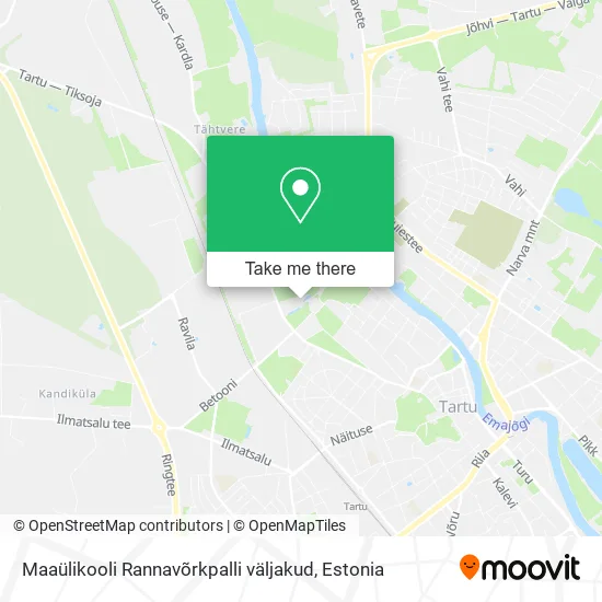 Карта Maaülikooli Rannavõrkpalli väljakud