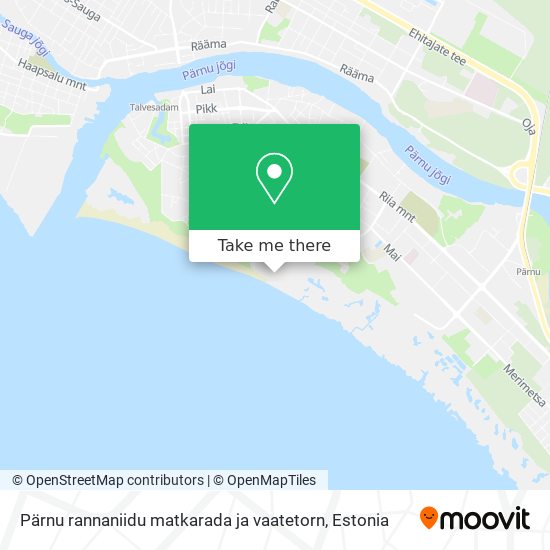Карта Pärnu rannaniidu matkarada ja vaatetorn