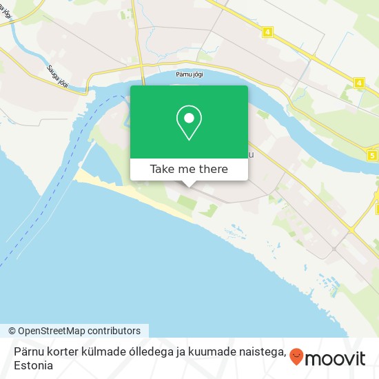 Pärnu korter  külmade ólledega ja kuumade naistega map