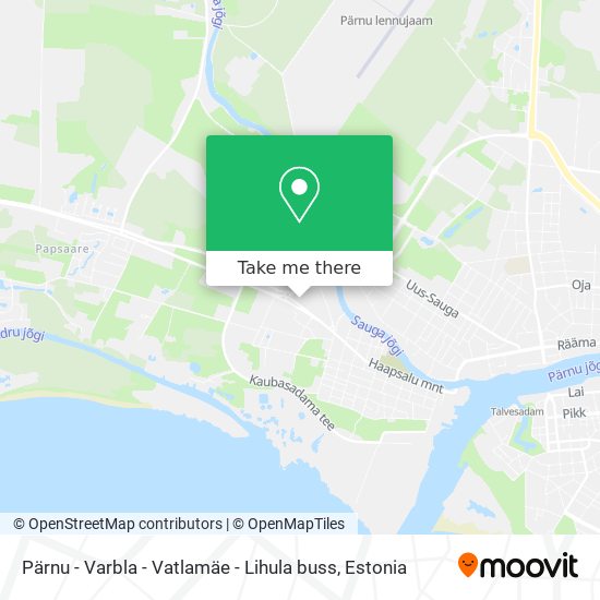 Pärnu - Varbla - Vatlamäe - Lihula buss map
