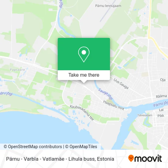 Карта Pärnu - Varbla - Vatlamäe - Lihula buss