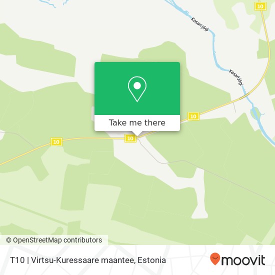 T10 | Virtsu-Kuressaare maantee map