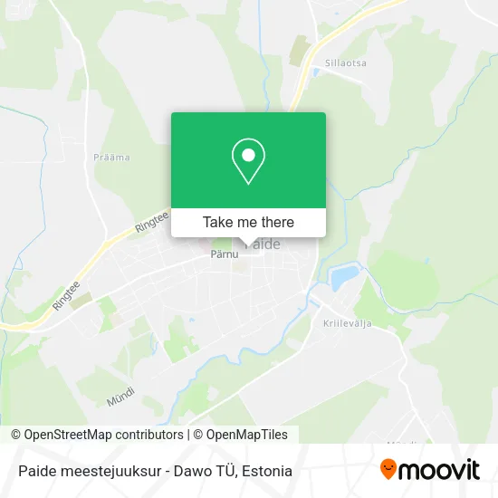 Карта Paide meestejuuksur - Dawo TÜ